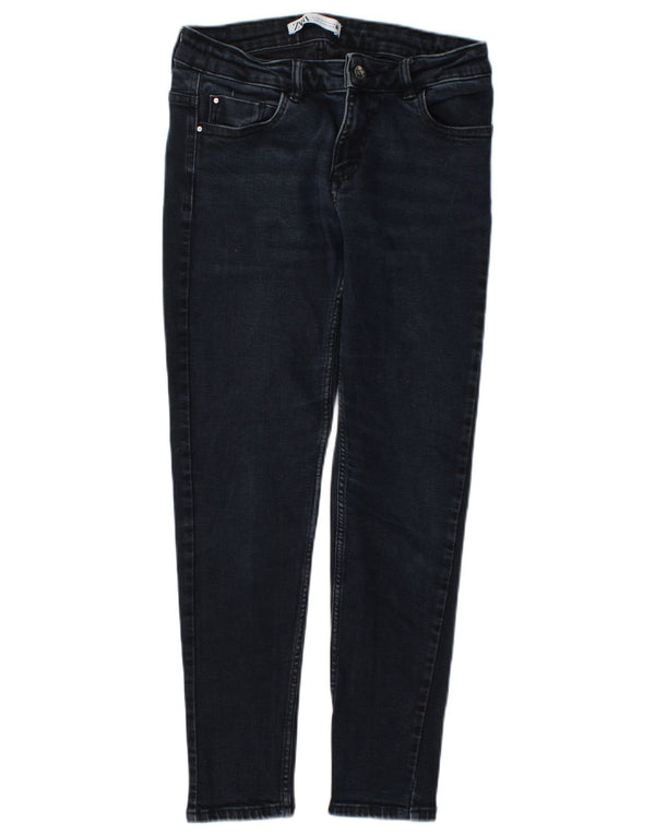 Zara Dame Slim Jeans EU 40 Medium W30 L26 Marineblå Bomuld