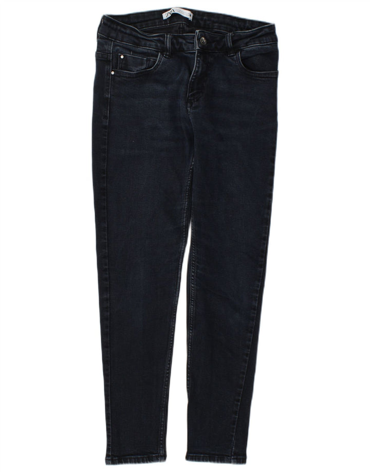 Zara Dame Slim Jeans EU 40 Medium W30 L26 Marineblå Bomuld