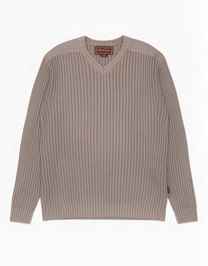 Marlboro Classics Herre V-hals sweater Stor Grå Bomuld