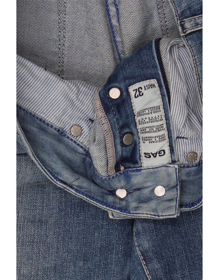 GAS Womens Denim Shorts W32 Large  Blue Vintage Gas and Second-Hand Gas from Messina Hembry 