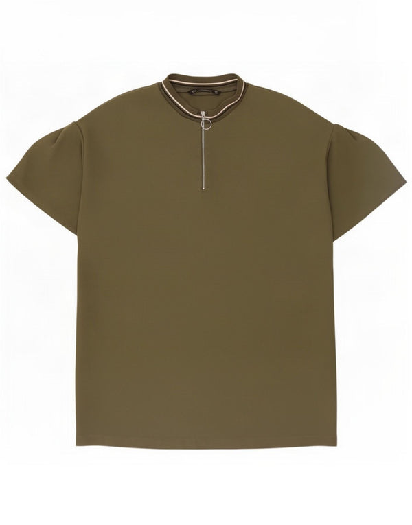Zara Womens Oversized Shift Dress UK 18 XL Khaki Polyester