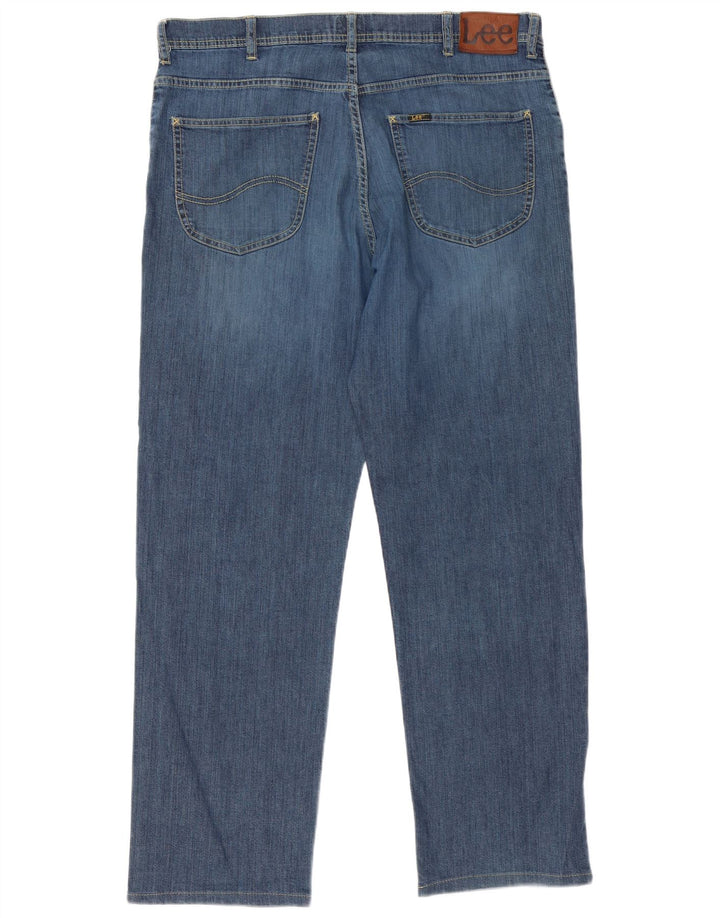 Lee Mens Brooklyn Straight Jeans W38 L31 Blå Bomuld