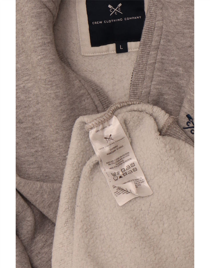 CREW TØJ Herre Zip Neck Sweatshirt Jumper Stor Grå Bomuld
