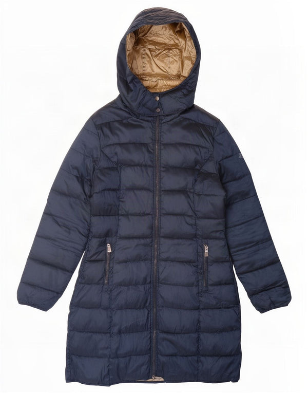 Rifle Dame hættepolstret frakke UK 14 Medium Navy Blue