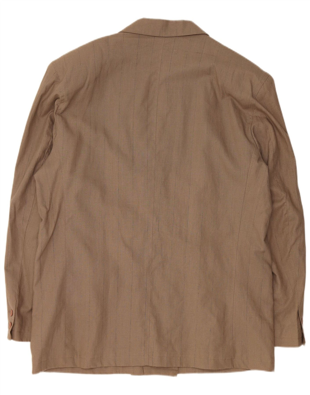 VINTAGE Dobbeltradet blazerjakke til mænd EU 56 3XL brun hør