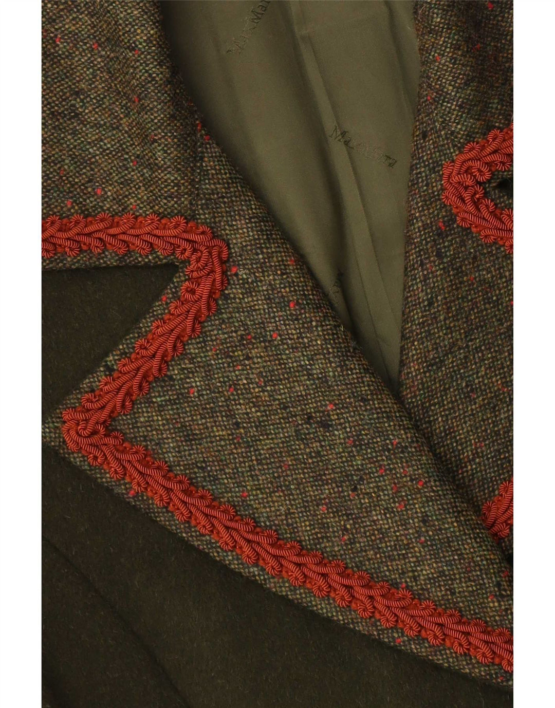 Vintage overfrakke til kvinder UK 14 Medium Green Classic