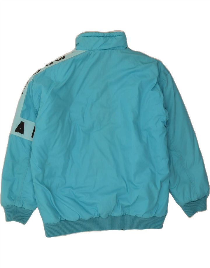 VINTAGE Mens Graphic Anorak Jacket UK 40 Large Blue Polyester Vintage Vintage and Second-Hand Vintage from Messina Hembry 