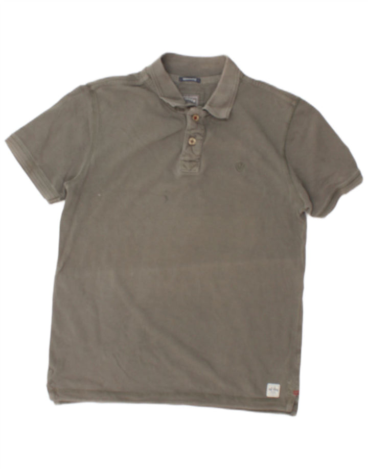 Fat Face Heritage Polo Shirt Medium Grey Bomuld