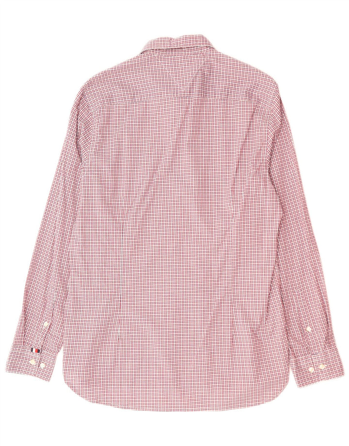 TOMMY HILFIGER Slim Fit Skjorte til mænd Stor Pink Gingham Bomuld