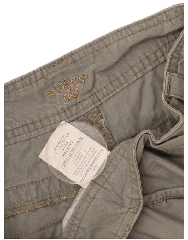 Lee Womens Raiders Cargo Shorts US 16 2XL W34 Grå Bomuld