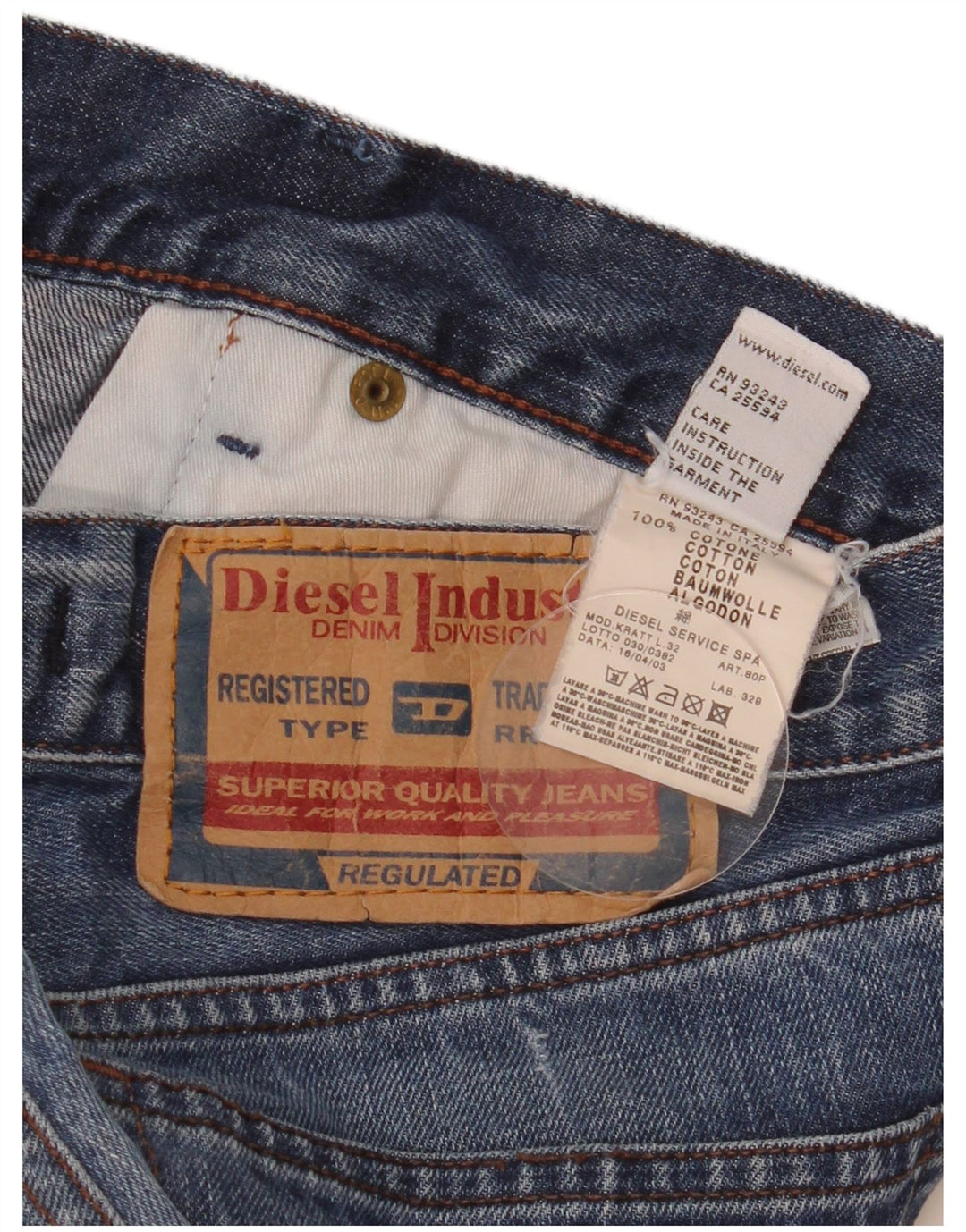 Diesel Herre Denim Shorts W38 XL Blå Bomuld