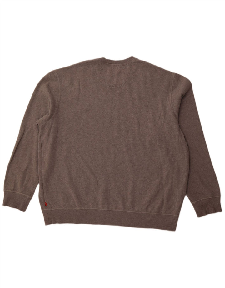 Izod Herre Sweatshirt Jumper 2XL Grå Bomuld