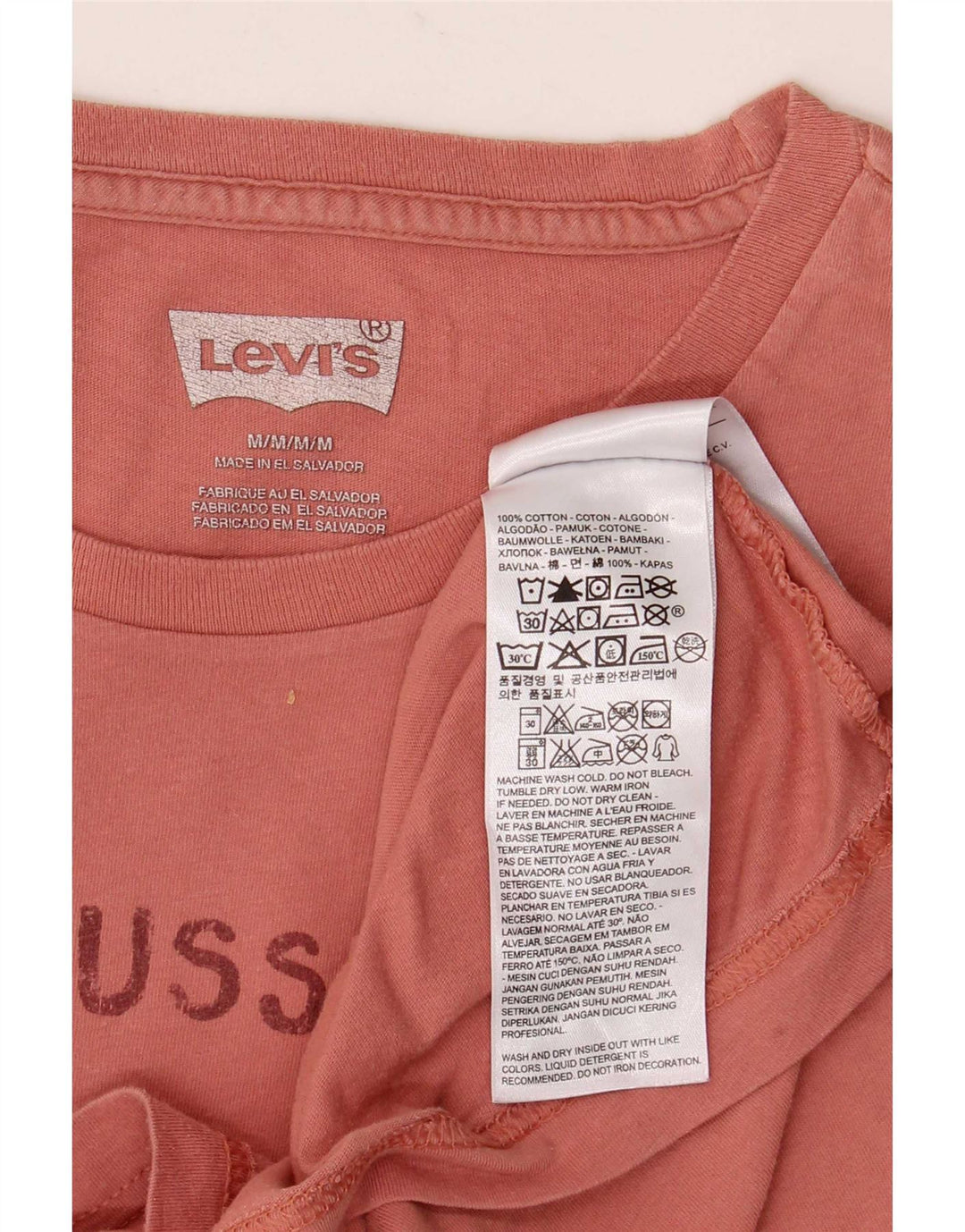Levi's Herre grafisk T-shirt Top Medium Pink Bomuld