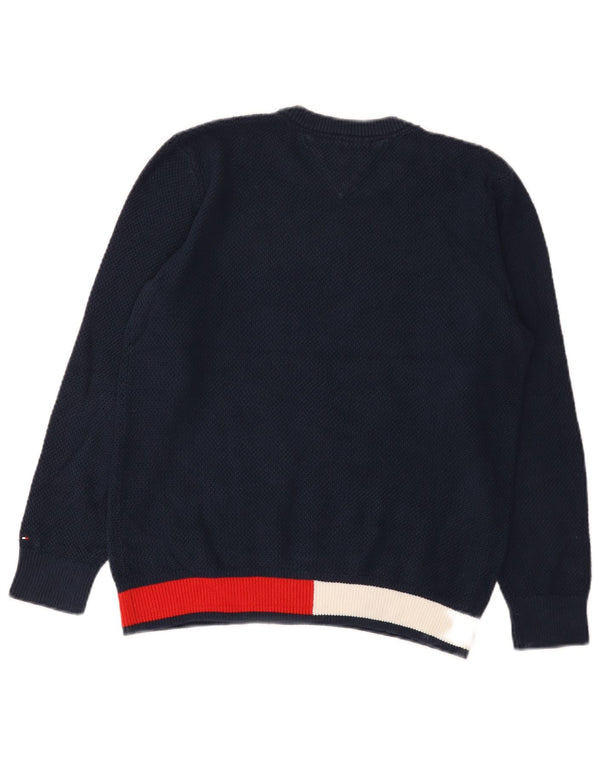 Tommy Hilfiger drenge sweater med rund hals 11-12 år marineblå