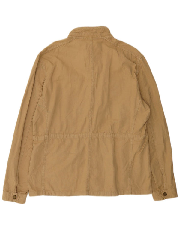 Zara Herre Utility Jacket UK 42 XL Beige Bomuld