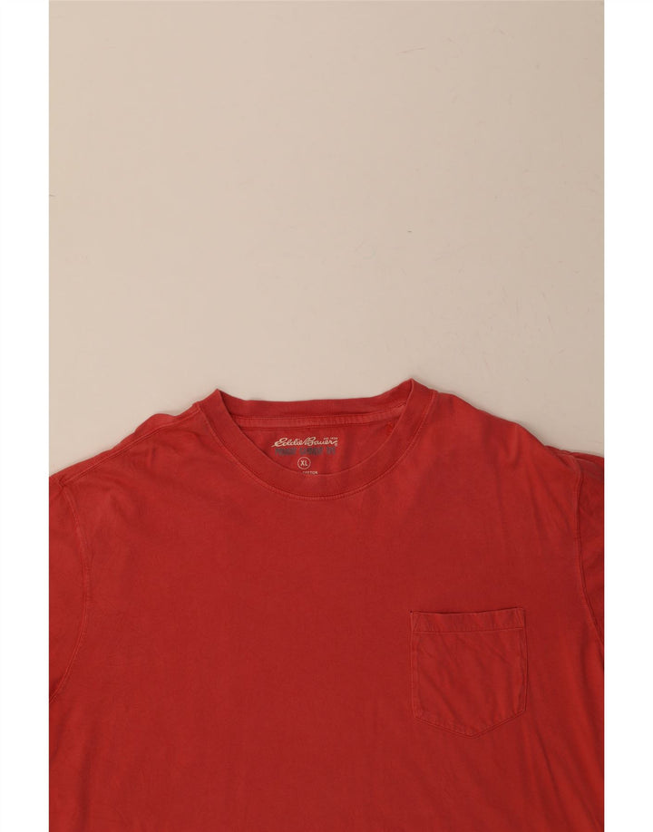 EDDIE BAUER Mens T-Shirt Top XL Red Cotton Vintage Eddie Bauer and Second-Hand Eddie Bauer from Messina Hembry 