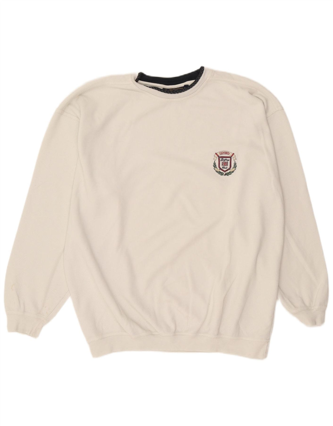 Vintage sweatshirt til mænd 2XL hvid bomuld