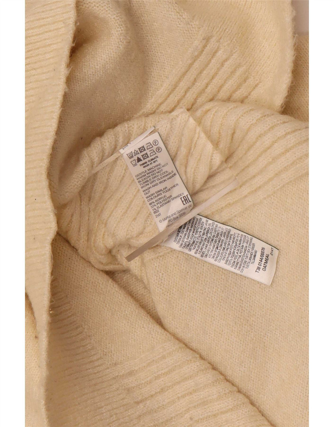 Marks & Spencer Herre rullehals sweater Medium Beige Akryl