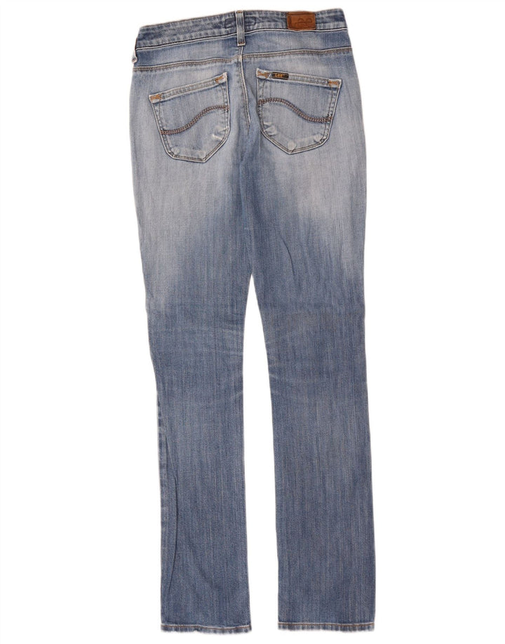 Lee Kvinder Distressed Slim Jeans W27 L33 Blå