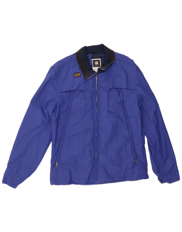 G-Star Herre Windbreaker Jacket UK 42 XL Blå Nylon