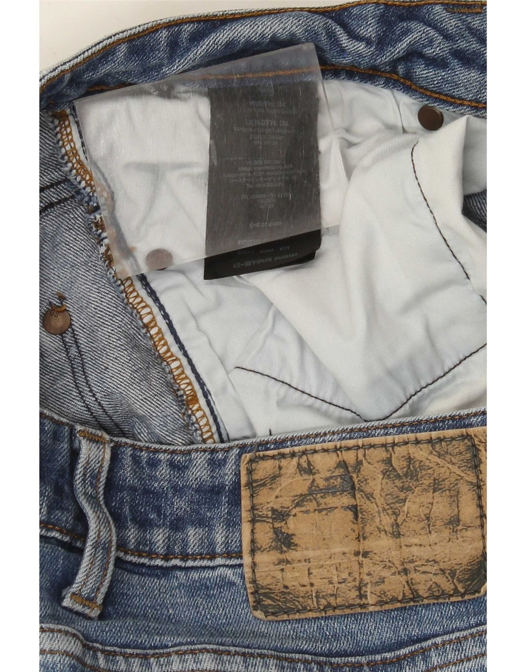 G-Star Straight Jeans til mænd W34 L34 Blå Bomuld