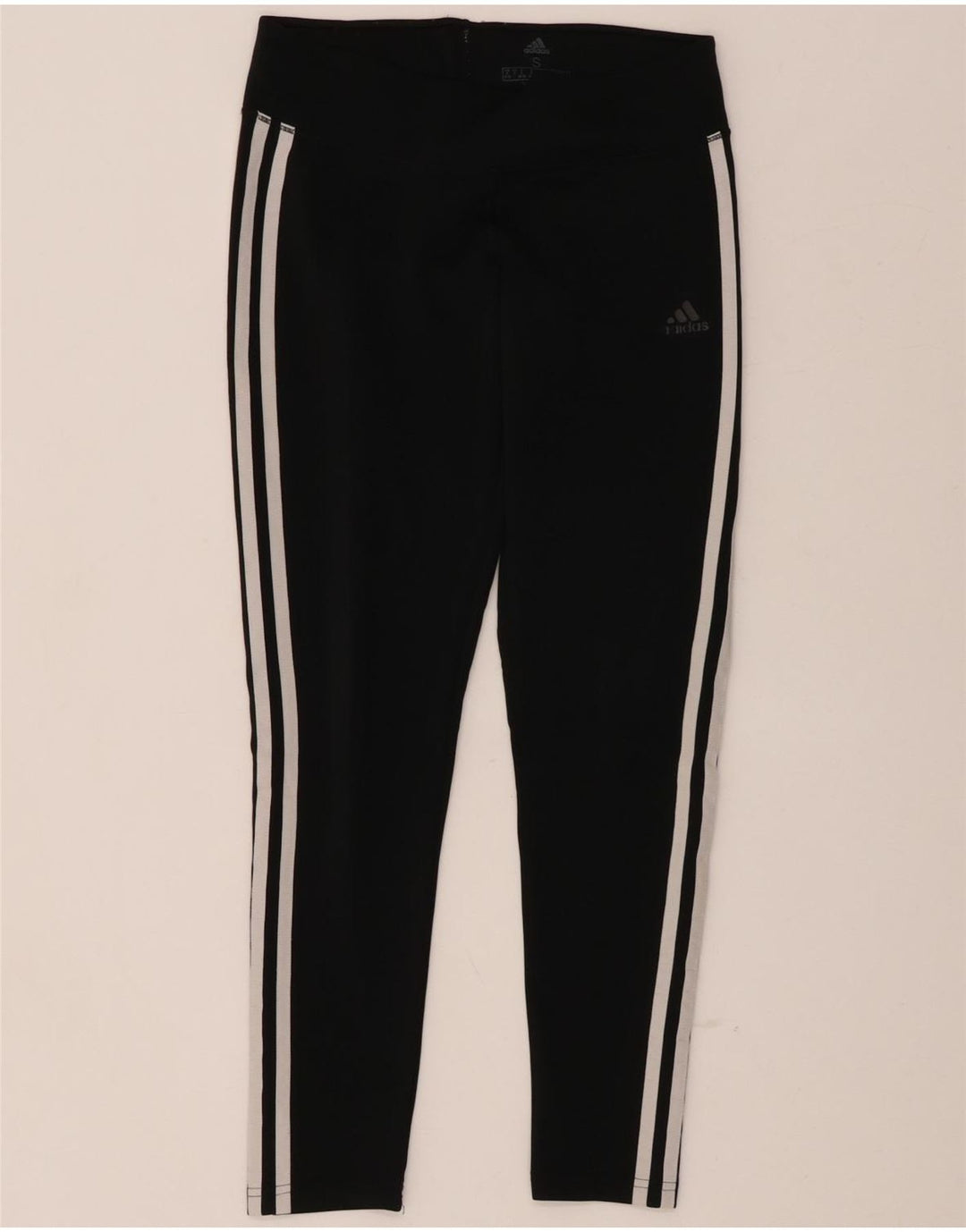 ADIDAS Womens Climalite Leggings UK 8/10 Small Black Polyester
