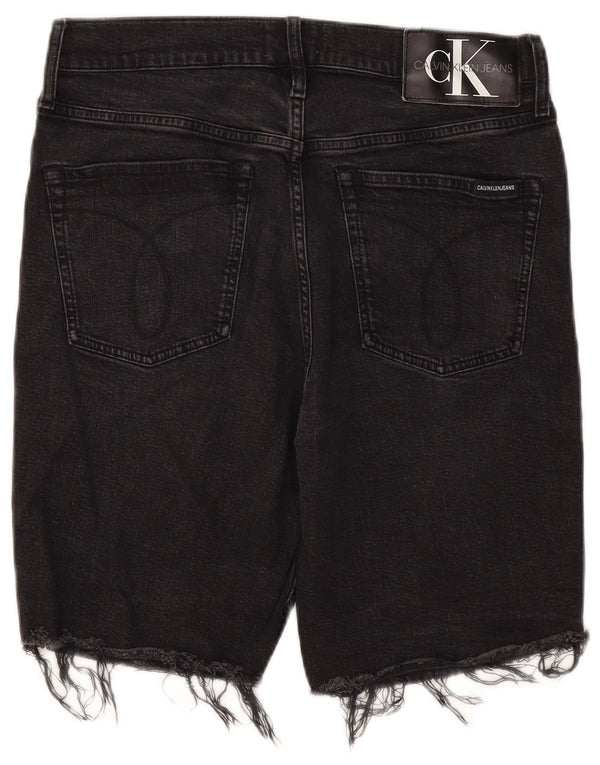 Calvin Klein Mens Denim Shorts W31 Medium Black Cotton