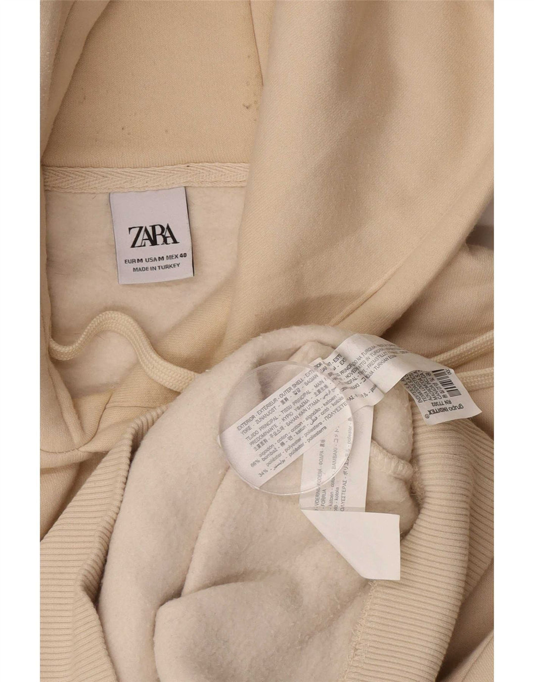 Zara Herre hættetrøje Jumper Medium Beige Bomuld