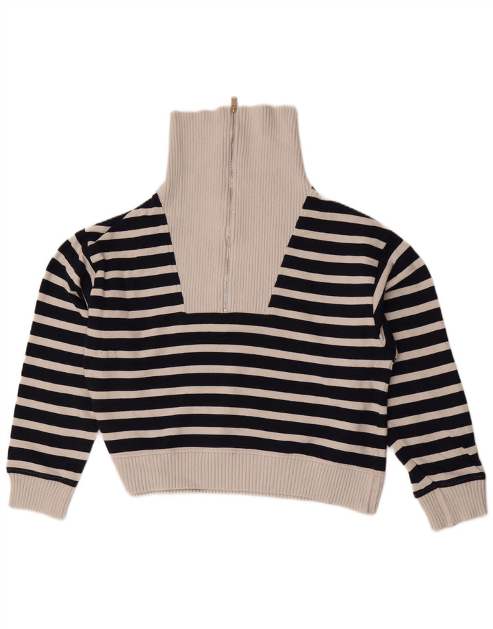 Marks & Spencer Dame sweater med lynlås i halsen UK 14 Medium Navy Blue