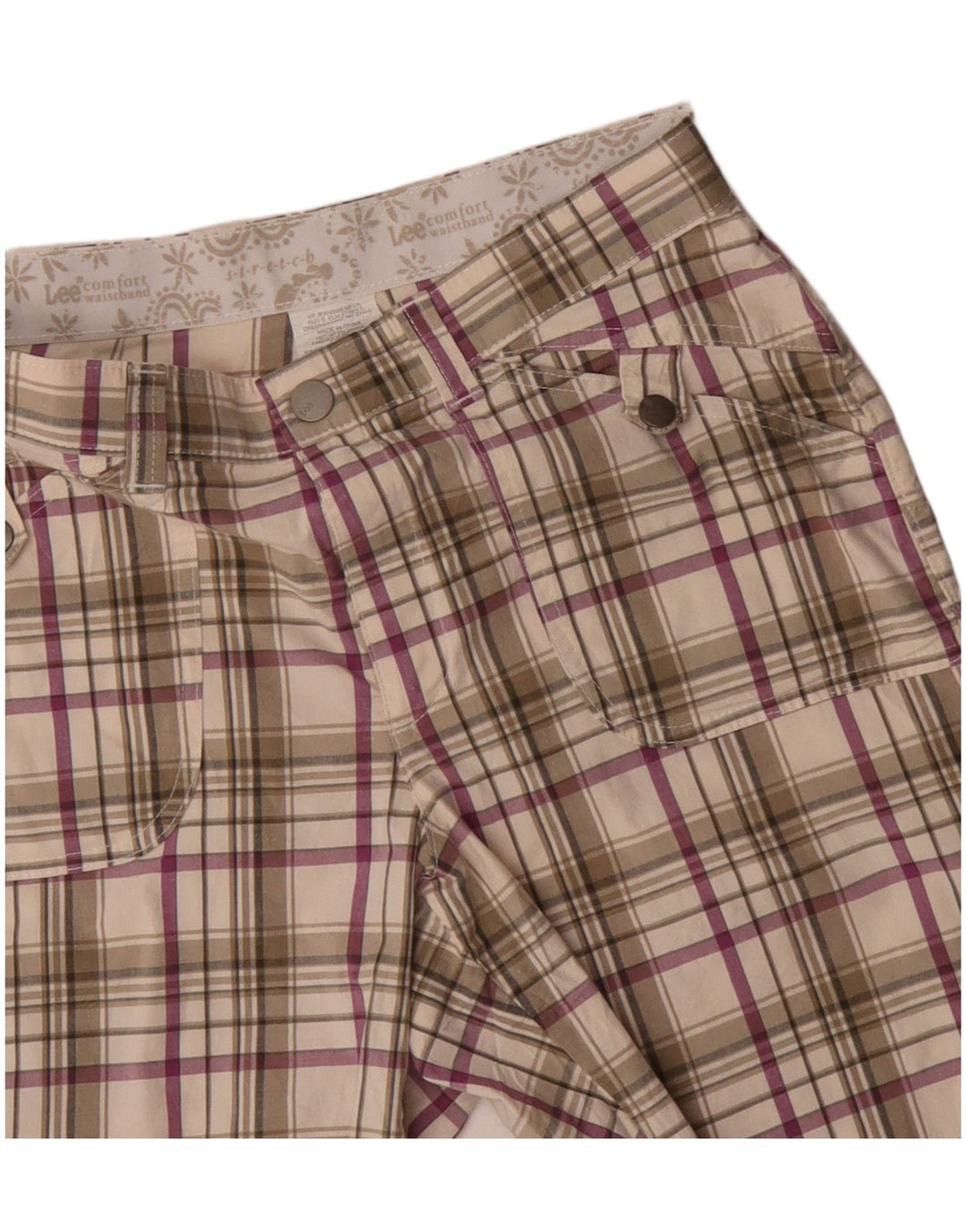 Lee Dame Casual Shorts US 8 Medium W30 Beige ternet bomuld