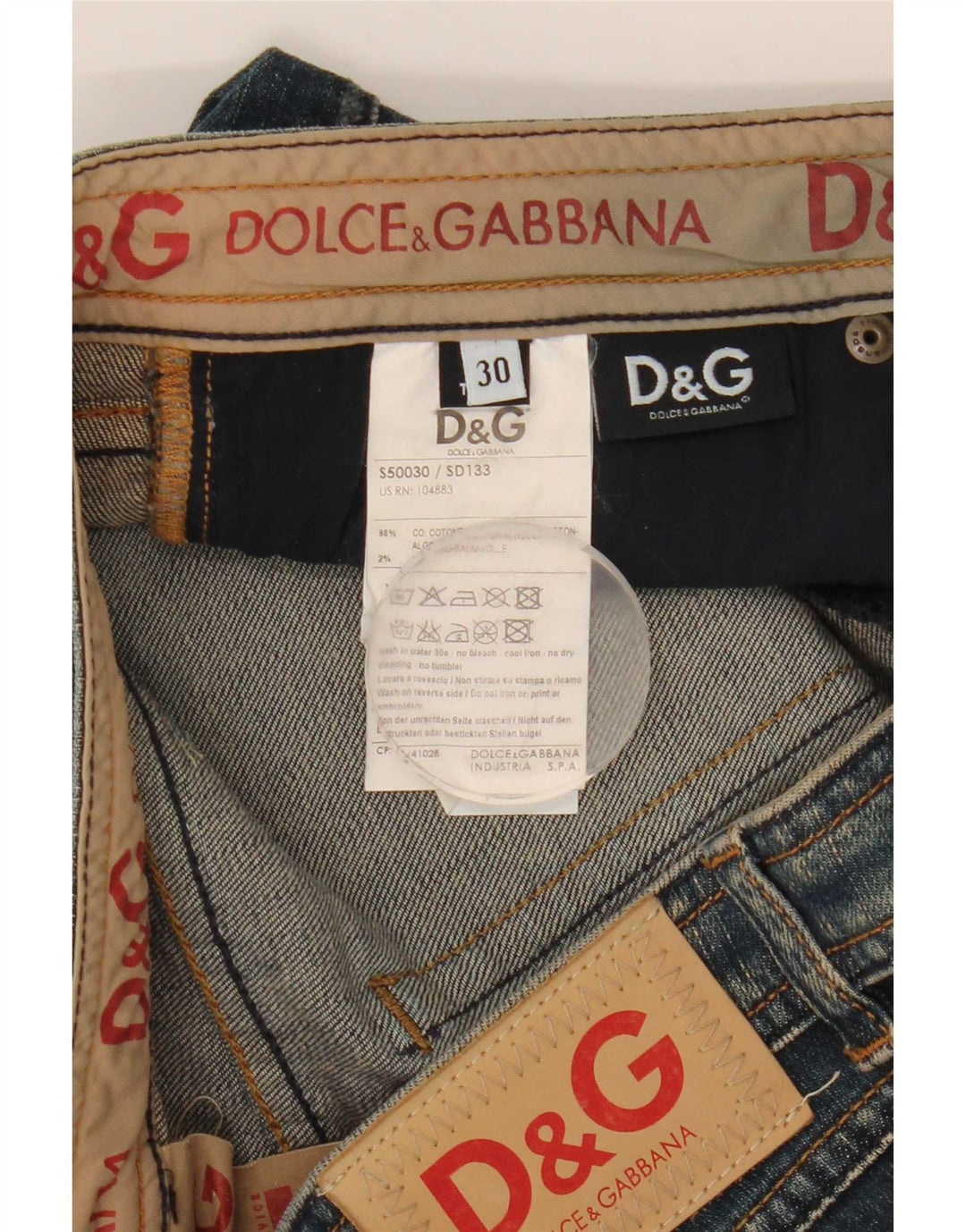 Dolce & Gabbana Dame Bootcut Jeans W30 L30 Blå Bomuld