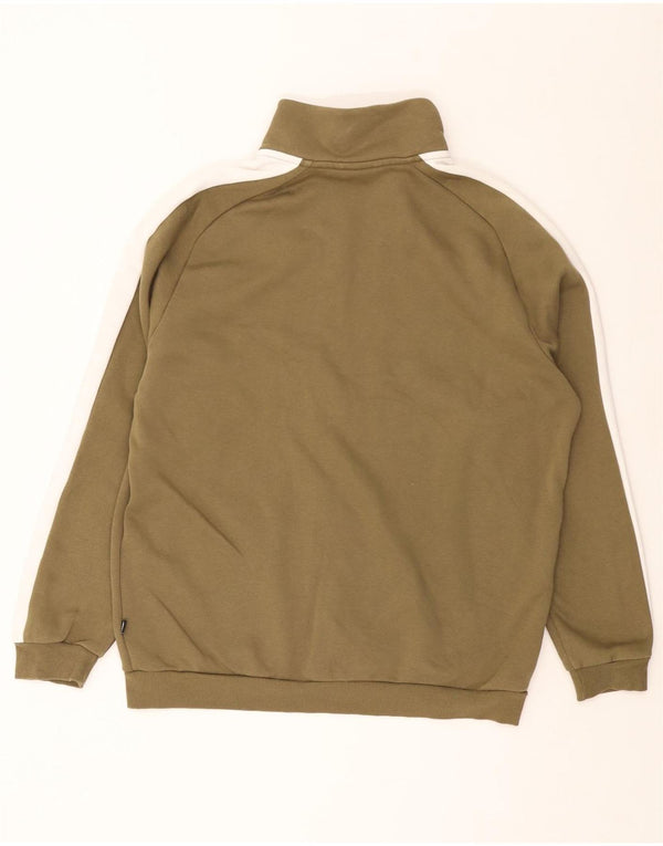 PUMA Træningsdragt til mænd Topjakke Stor Khaki Colourblock Bomuld