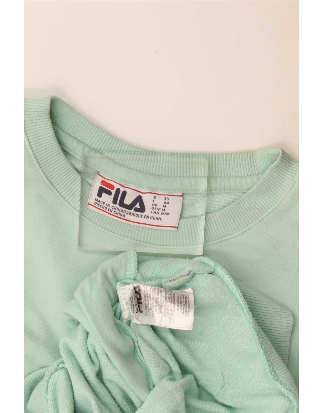Fila Dame Sweatshirt Jumper UK 14 Medium turkis bomuld