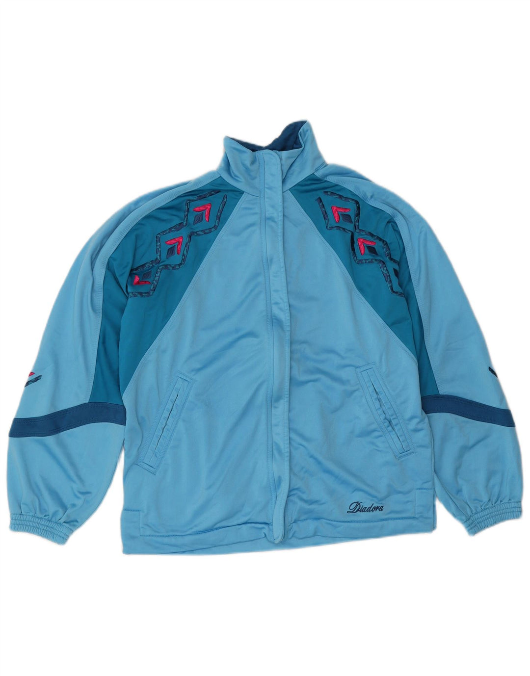 Diadora Grafisk træningsdragt topjakke til kvinder IT 40 Medium Blue Colourblock