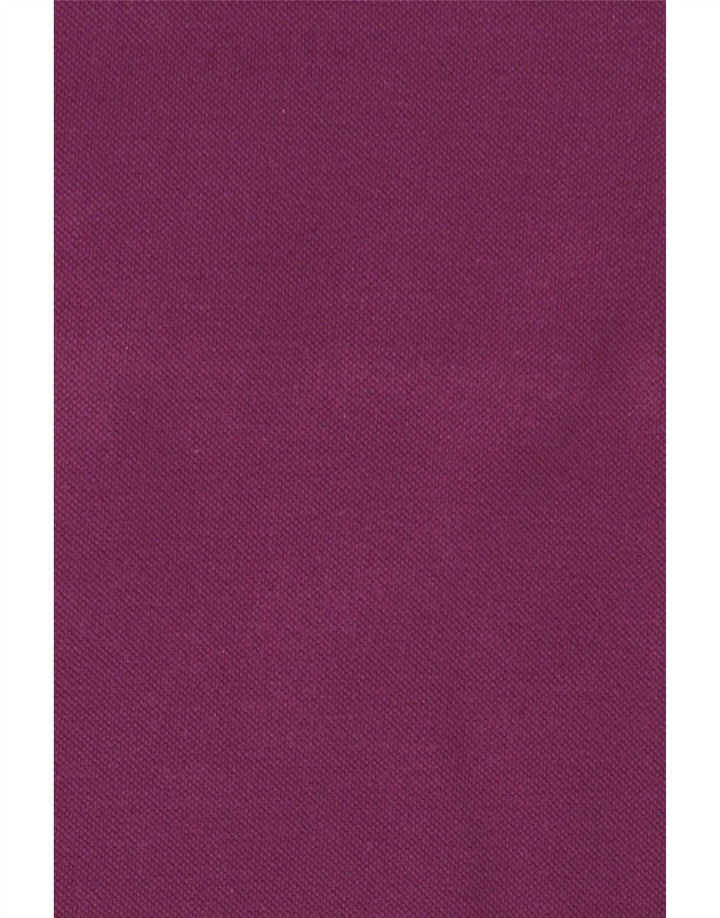 Vintage poloshirt til mænd, medium lilla bomuld