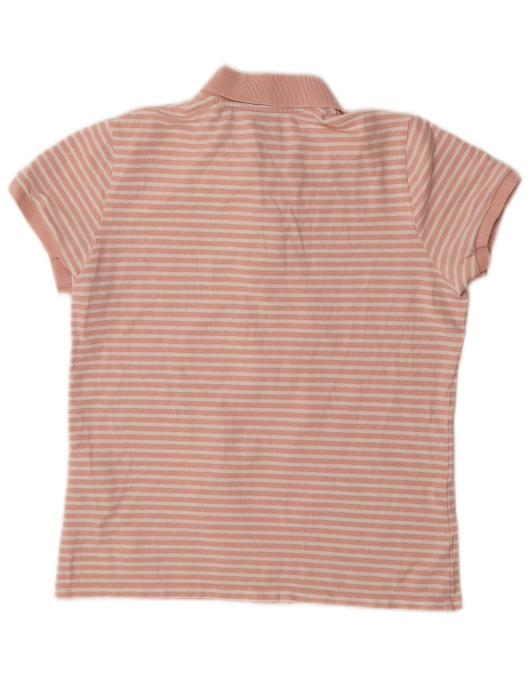 Levi's Dame Polo Shirt UK 12 Medium Pink Stribet Bomuld