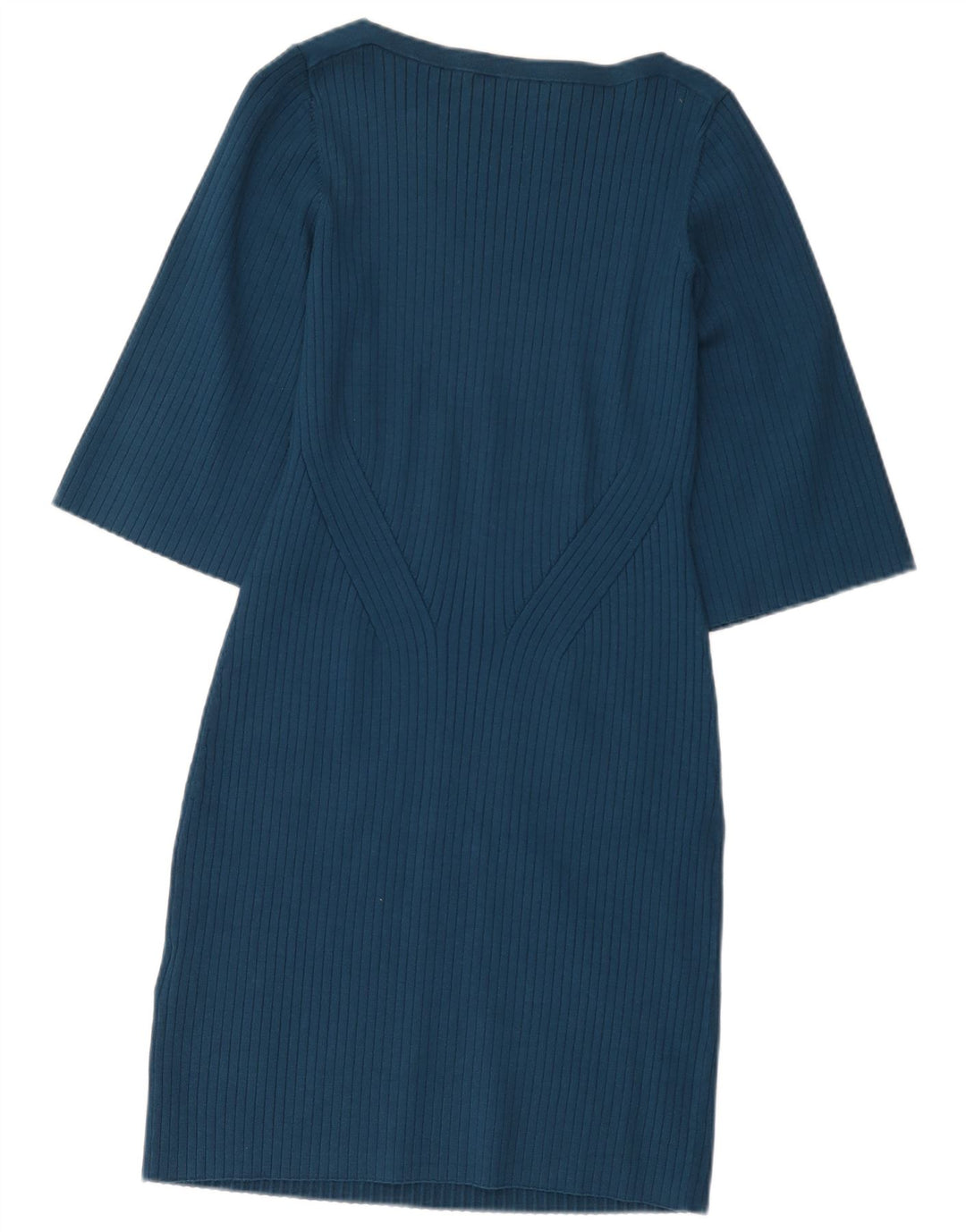 L.K. Bennett Kvinders 3/4-ærmede Skedekjole UK 12 Medium Blue Viscose