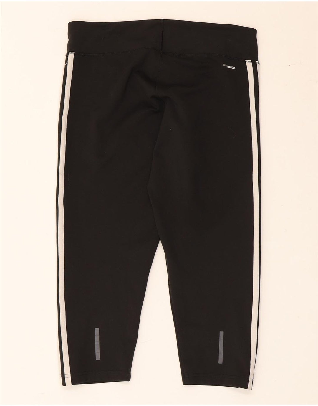 ADIDAS Dame Climalite Capri Leggings UK 12/14 Medium Black Polyester