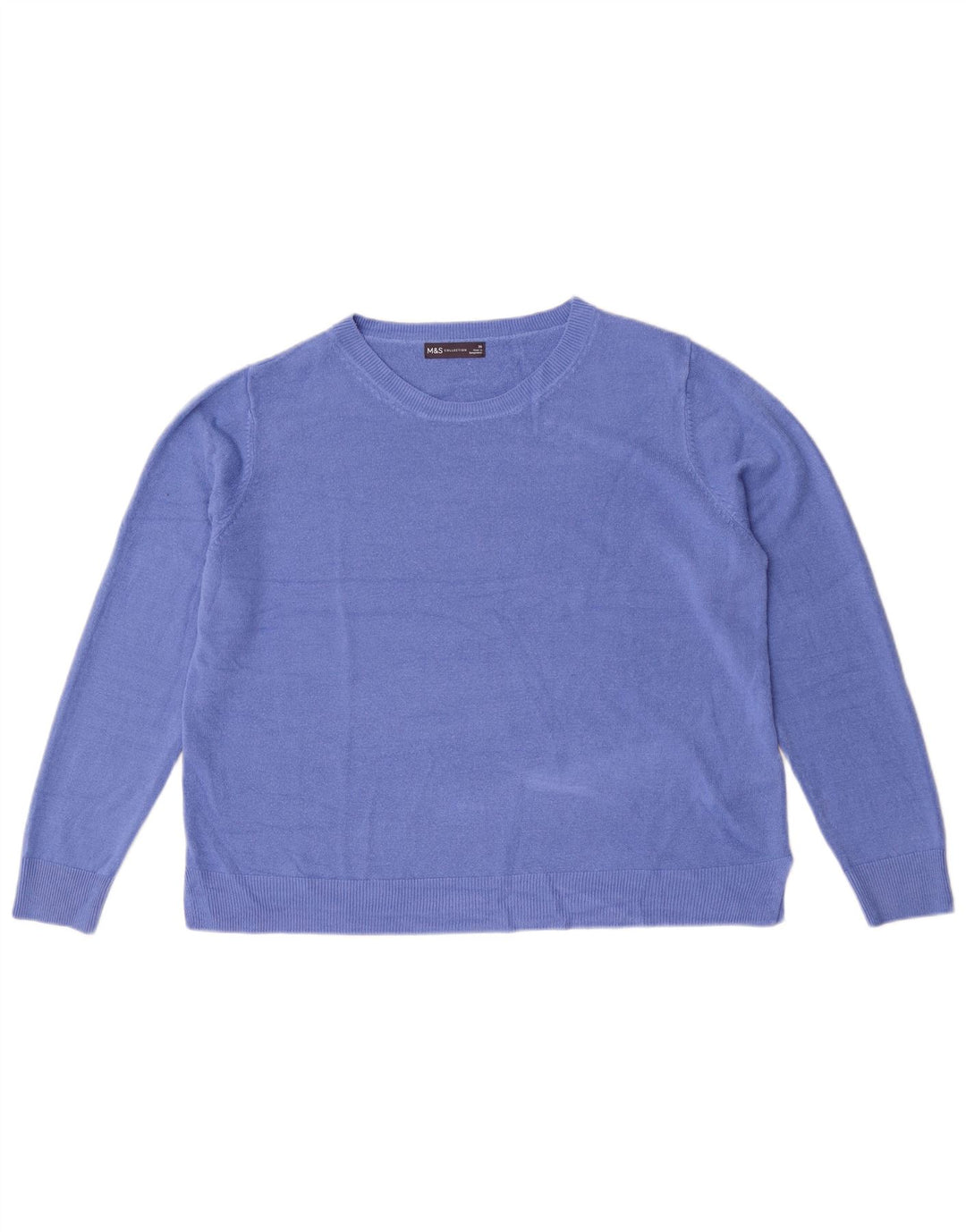 Marks & Spencer Dame sweater med rund hals DK 20 2XL Blå