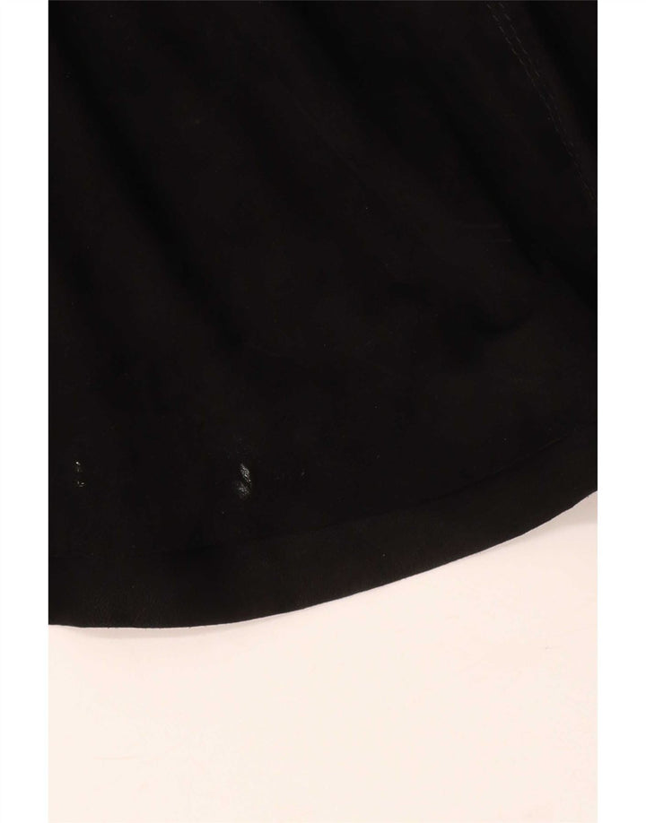Vintage Dame Ruskind Nederdel Small W26 Sort Læder