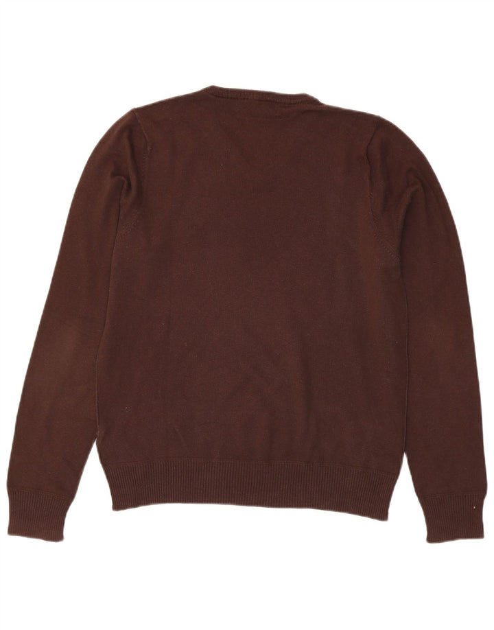 Zara Herre V-hals sweater Medium Brun Bomuld