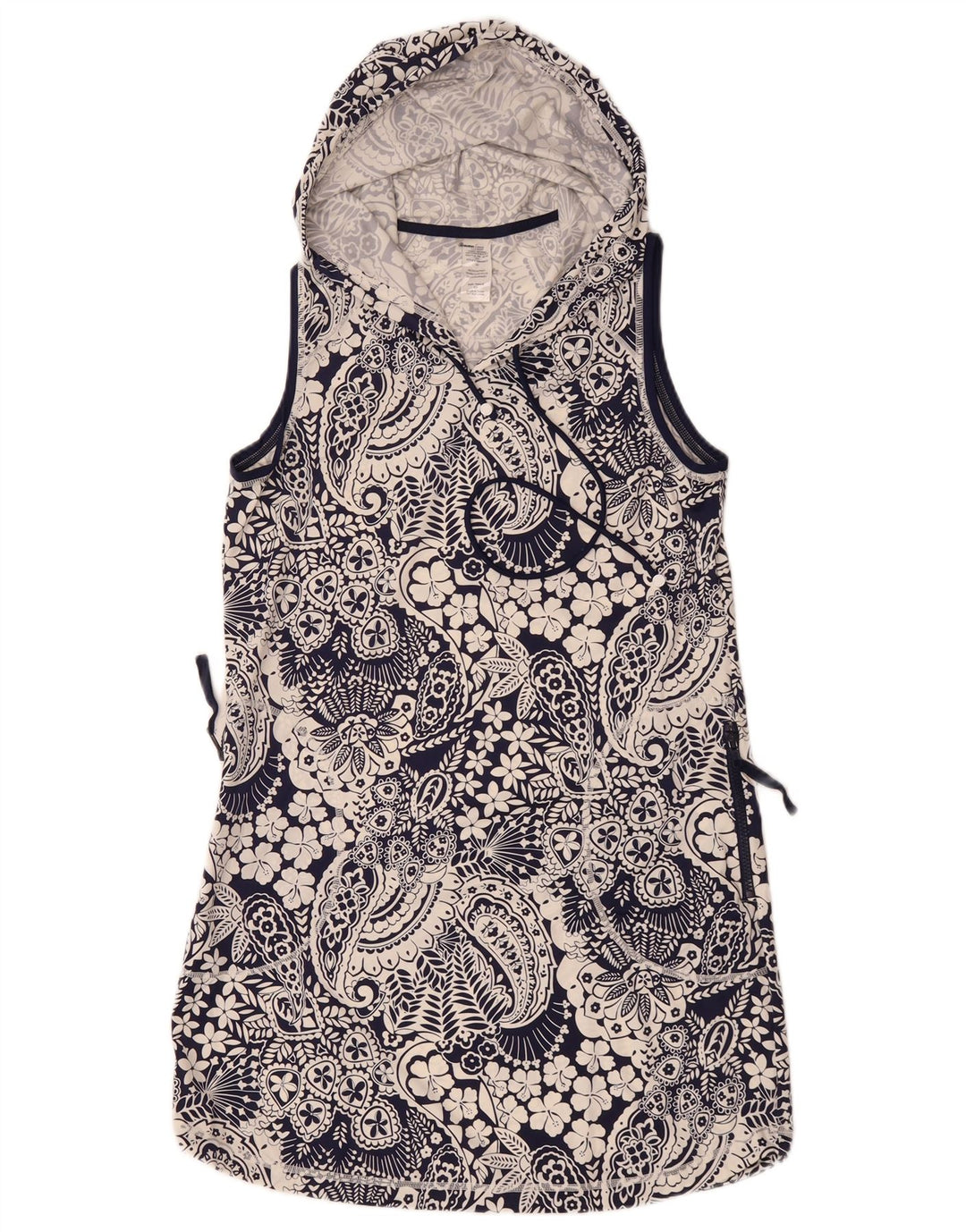 Tommy Bahama Dame ærmeløs bluse Top UK 10 Small Navy Blue Nylon