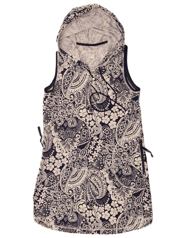 Tommy Bahama Dame ærmeløs bluse Top UK 10 Small Navy Blue Nylon