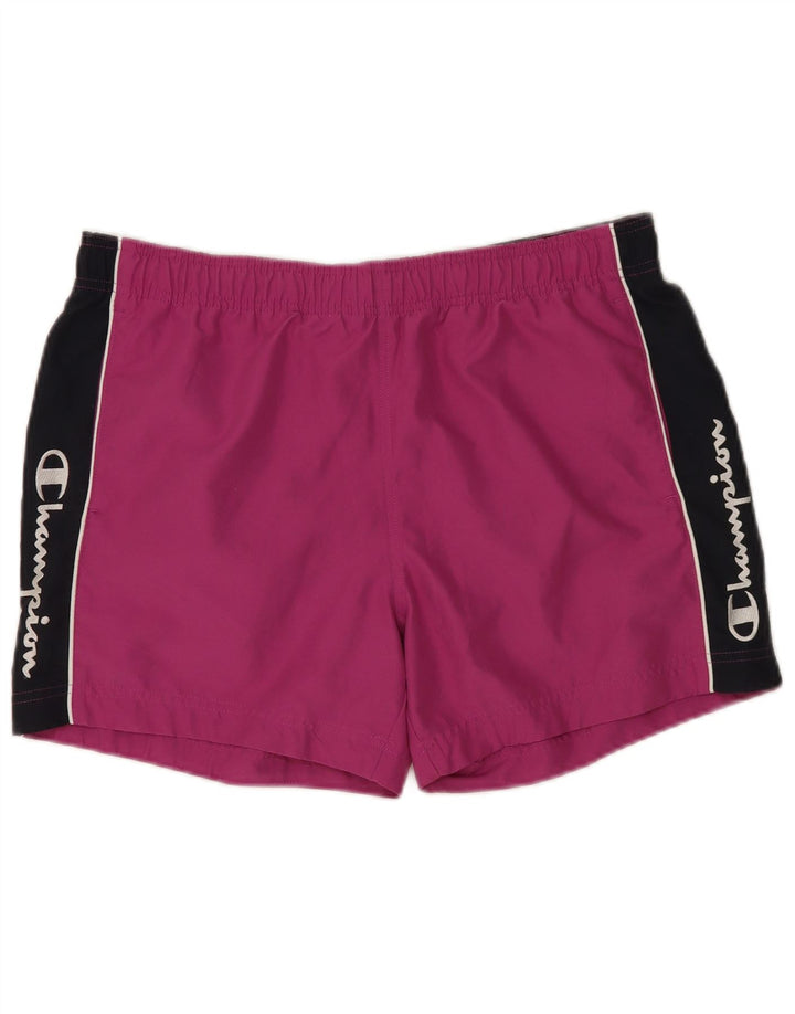 Champion Herre grafiske svømmeshorts Large Purple Colourblock Polyester