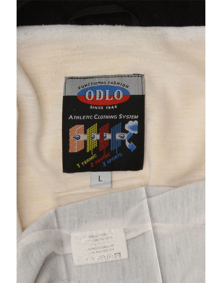 ODLO Mens Tracksuit Top Jacket Large Black Colourblock Polyester Vintage Odlo and Second-Hand Odlo from Messina Hembry 