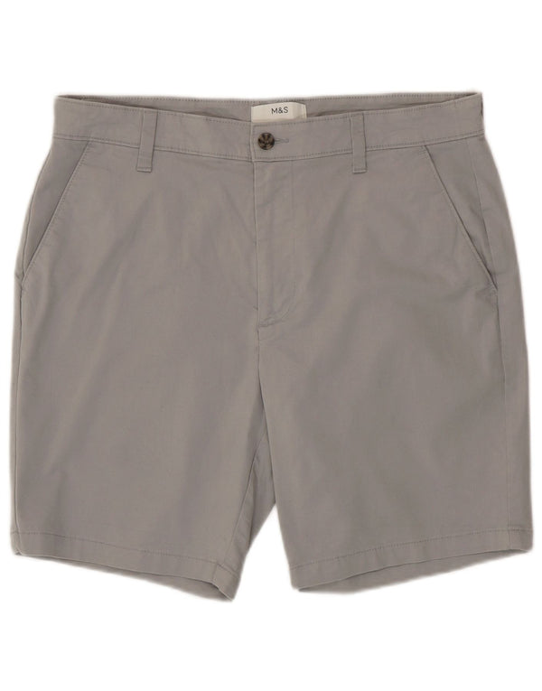 Marks & Spencer Chino Shorts til mænd W34 Large Grå Bomuld