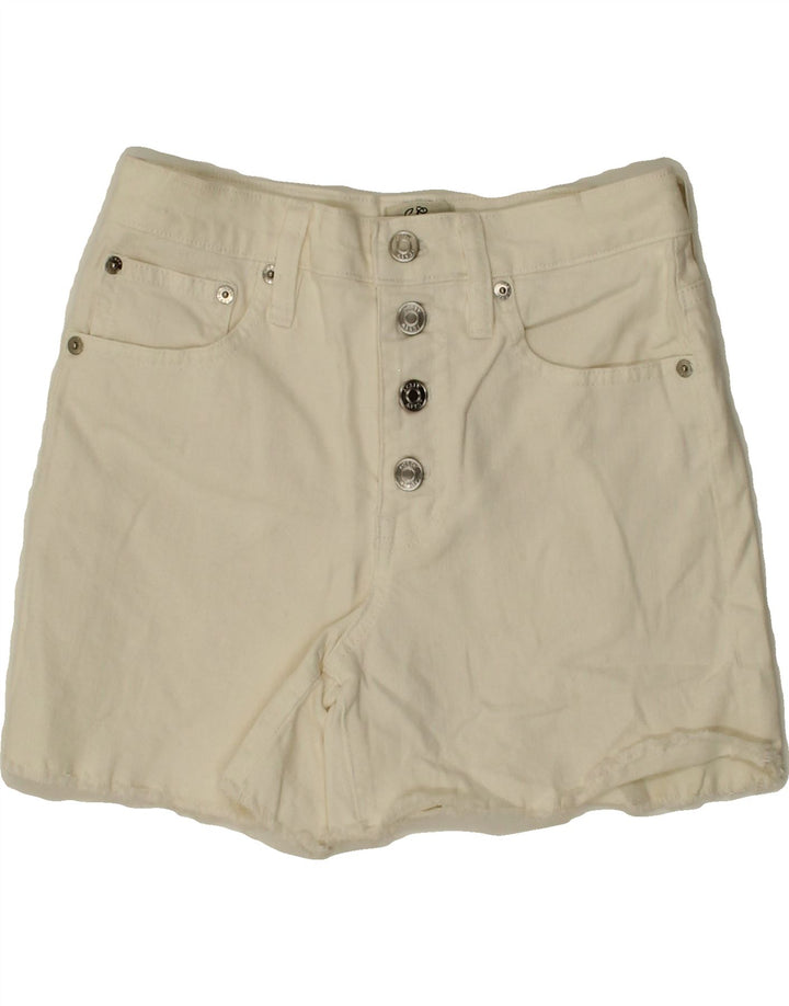 J. CREW Womens Denim Shorts W24 XS White Cotton Vintage J. Crew and Second-Hand J. Crew from Messina Hembry 
