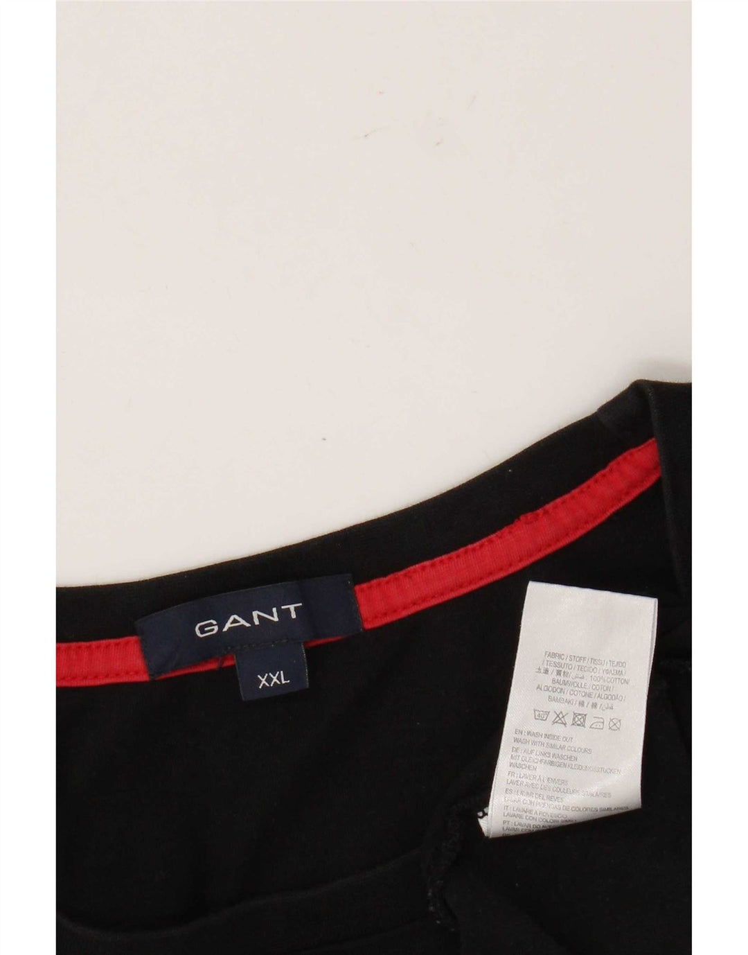 Gant Herre Grafisk T-Shirt Top 2XL Sort Bomuld