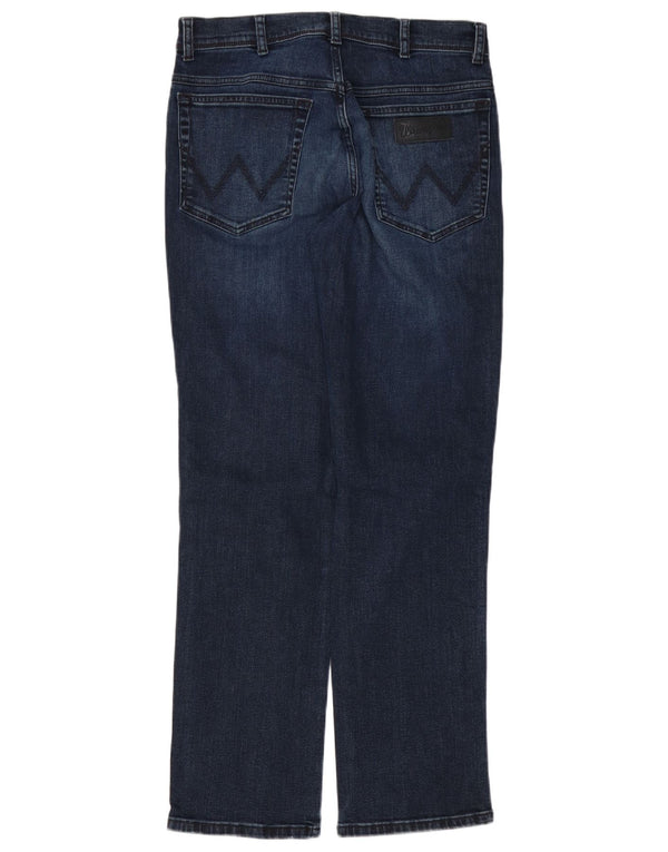 Wrangler Herre Texas Straight Jeans W32 L30 Marineblå Bomuld