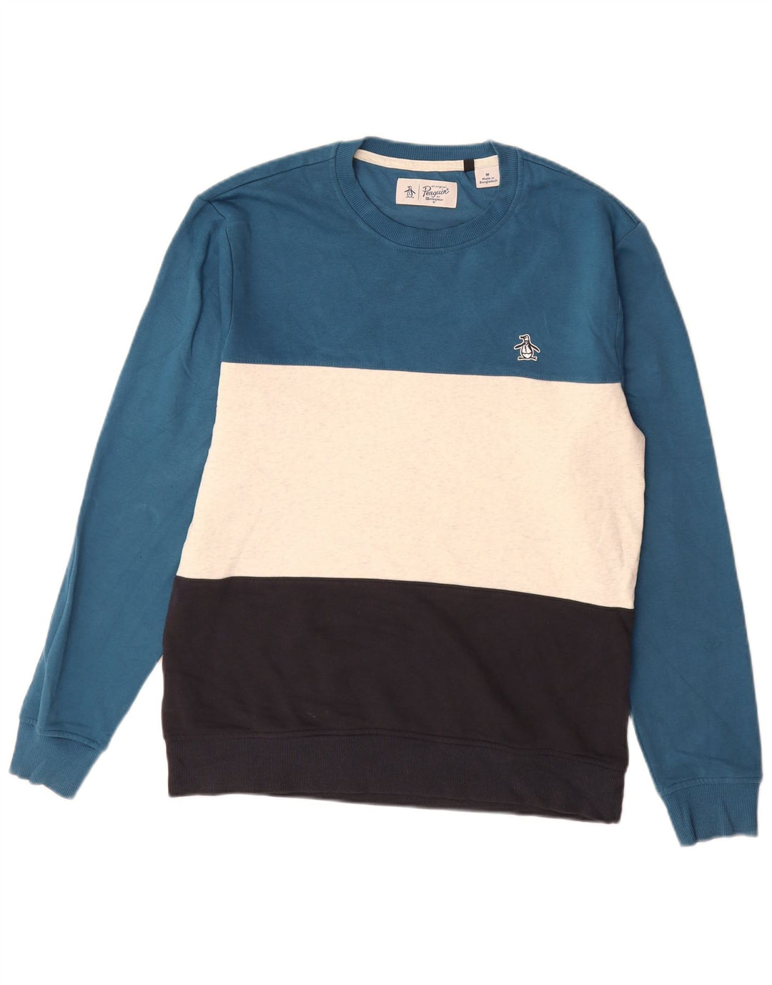 Penguin Herre Sweatshirt Jumper Medium Flerfarvet Stribet Bomuld